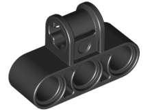 Lego (N) ~ Technic Axle and Pin Connector Perpendicular Triple ~ [Black]