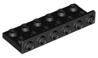 Lego (N) ~ Bracket 2 x 6 - 1 x 6 Inverted ~ [Black]