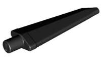 Lego (U) ~ Minifigure Weapon Sword Spike Flexible 3.5L with Bar End ~ [Black]