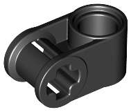 Lego (N) ~ Technic Axle and Pin Connector Perpendicular ~ [Black]