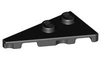 Lego (U) ~ Wedge Plate 4 x 2 Left Pointed ~ [Black]