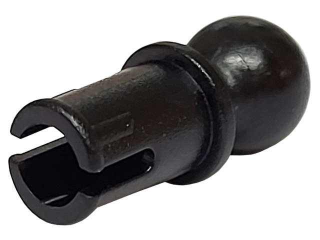 Lego (N) ~ Technic Pin with Friction Ridges and Tow Ball with Round Pin Hole ~ [Black]