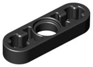 Lego (N) ~ Technic Liftarm Thin 1 x 3 - Axle Holes ~ [Black]