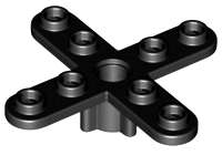 Lego (N) ~ Propeller 4 Blade 5 Diameter with Rounded Ends and Closed Hub ~ [Black]