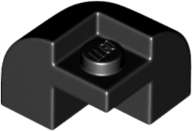 Lego (N) ~ Slope Curved 2 x 2 x 1 1/3 Corner Round with Recessed Stud ~ [Black]