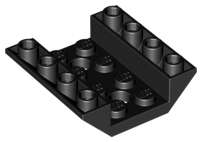 Lego (N) ~ Slope Inverted 45 4 x 4 Double with 2 Holes ~ [Black]