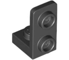 Lego (N) ~ Bracket 1 x 1 - 1 x 2 Inverted ~ [Black]
