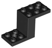 Lego (U) ~ Bracket 5 x 2 x 2 1/3 with 2 Holes and Bottom Stud Holder ~ [Black]