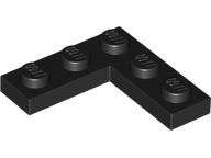 Lego (N) ~ Plate 3 x 3 Corner ~ [Black]