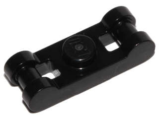 Lego (N) ~ Plate Modified 1 x 1 with Bar Handles on Ends ~ [Black]