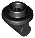 Lego (N) ~ Plate Round 1 x 1 with Bar Handle on Long Stem ~ [Black]