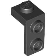 Lego (N) ~ Bracket 1 x 1 - 1 x 2 ~ [Black]