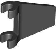 Lego (N) ~ Flag 2 x 2 Trapezoid with Flared Edge ~ [Black]