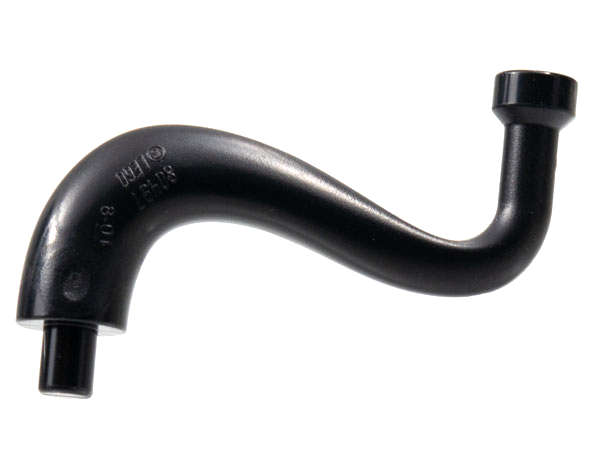 Lego (N) ~ Elephant Tail / Trunk with Bar End - Long Straight Tip ~ [Black]