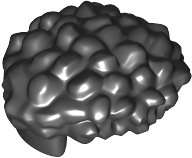 Lego (N) ~ Minifigure Hair Male Coiled with Short Straight Sides ~ [Black]