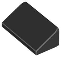 Lego (N) ~ Slope 30 1 x 2 x 2/3 ~ [Black]