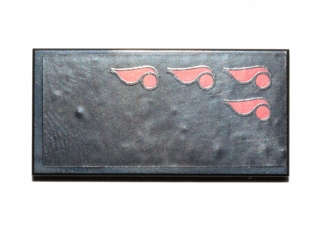 Lego (U) ~ Tile 2 x 4 with SW 4 Red Balls and Flames Pattern Model Right Side (Sticker) - ~ [Black]
