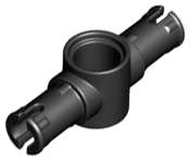 Lego NEW - Black Technic Pin 3L with Friction Ridges and Center Pin Hole