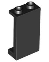 Lego (U) ~ Panel 1 x 2 x 3 with Side Supports - Hollow Studs ~ [Black]
