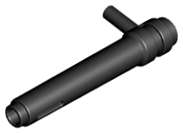 Lego (N) ~ Cylinder 1 x 5 1/2 with Bar Handle (Friction Cylinder) ~ [Black]