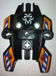Lego (U) ~ Hero Factory Shield Type 1 with Rotor Inverted and Blue and White Danger Strip ~ [Black]