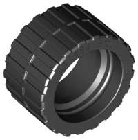 Lego (N) ~ Tire 24 x 14 Shallow Tread Band Around Center of Tread ~ [Black]