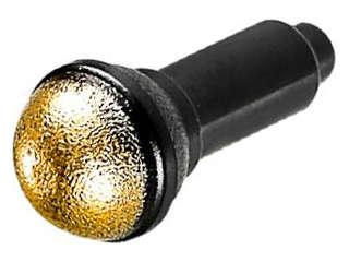 Lego NEW - Minifigure Utensil Microphone with Gold Top Half Screen Pattern~ [Black]