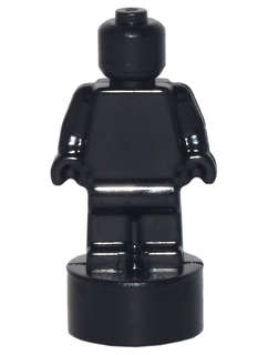 Lego (N) ~ Minifigure Utensil Statuette / Trophy ~ [Black]