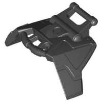 Lego (U) ~ Hero Factory Armor with Angled Bar on Top and Straight Bar on Bottom ~ [Black]