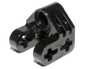 Lego (U) ~ Technic Axle and Pin Connector Perpendicular Split ~ [Black]