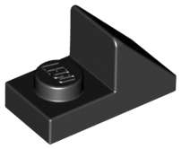 Lego (U) ~ Slope 45 2 x 1 with 2/3 Cutout ~ [Black]