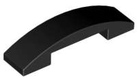 Lego (N) ~ Slope Curved 4 x 1 x 2/3 Double ~ [Black]