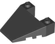 Lego (N) ~ Wedge 4 x 4 Taper with Stud Notches ~ [Black]