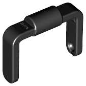 Lego (N) ~ Minifigure Utensil Bucket 1 x 1 x 1 Handle / Scooter Stand ~ [Black]