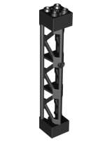 Lego (N) ~ Support 2 x 2 x 10 Girder Triangular Vertical - Type 4 - 3 Posts 3 Sections ~ [Black]