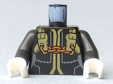 Lego NEW - Torso Ninjago Olive Green Straps and Orange Chains Front Olive GreenBackpack B~ [Black]