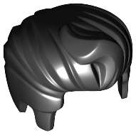 Parts NEW - Black Minifigure Hair Swept Back with Forelock