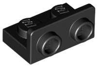 Lego (N) ~ Bracket 1 x 2 - 1 x 2 Inverted ~ [Black]