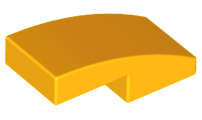 Lego (N) ~ Slope Curved 2 x 1 x 2/3 ~ [Bright Light Orange]