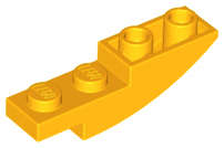 Lego (N) ~ Slope Curved 4 x 1 Inverted ~ [Bright Light Orange]