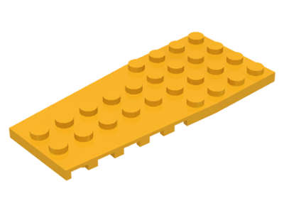 Lego (U) ~ Wedge Plate 4 x 9 with Stud Notches ~ [Bright Light Orange]