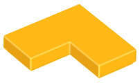 Lego (N) ~ Tile 2 x 2 Corner ~ [Bright Light Orange]