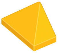 Lego (N) ~ Slope 45 2 x 1 Triple with Bottom Stud Holder ~ [Bright Light Orange]