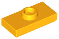 Lego (N) ~ Plate Modified 1 x 2 with 1 Stud with Groove and Bottom Stud Hold ~ [Bright Light Orange]
