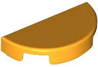 Lego (N) ~ Tile Round 1 x 2 Half ~ [Bright Light Orange]