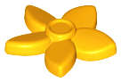 Lego (U) ~ Friends Accessories Hair Decoration Flower with Pointed Petals a ~ [Bright Light Orange]