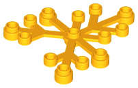 Lego (U) ~ Plant Leaves 6 x 5 ~ [Bright Light Orange]