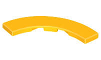 Lego (N) ~ Tile Round Corner 4 x 4 Macaroni ~ [Bright Light Orange]