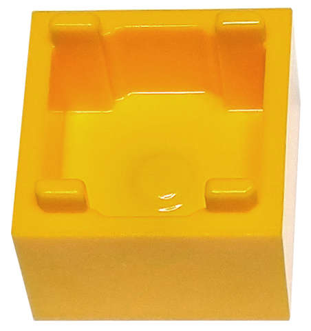 Lego (N) ~ Container Box 2 x 2 x 1 - Top Opening with Raised Inner Bottom ~ [Bright Light Orange]