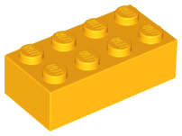 Lego (N) ~ Brick 2 x 4 ~ [Bright Light Orange]